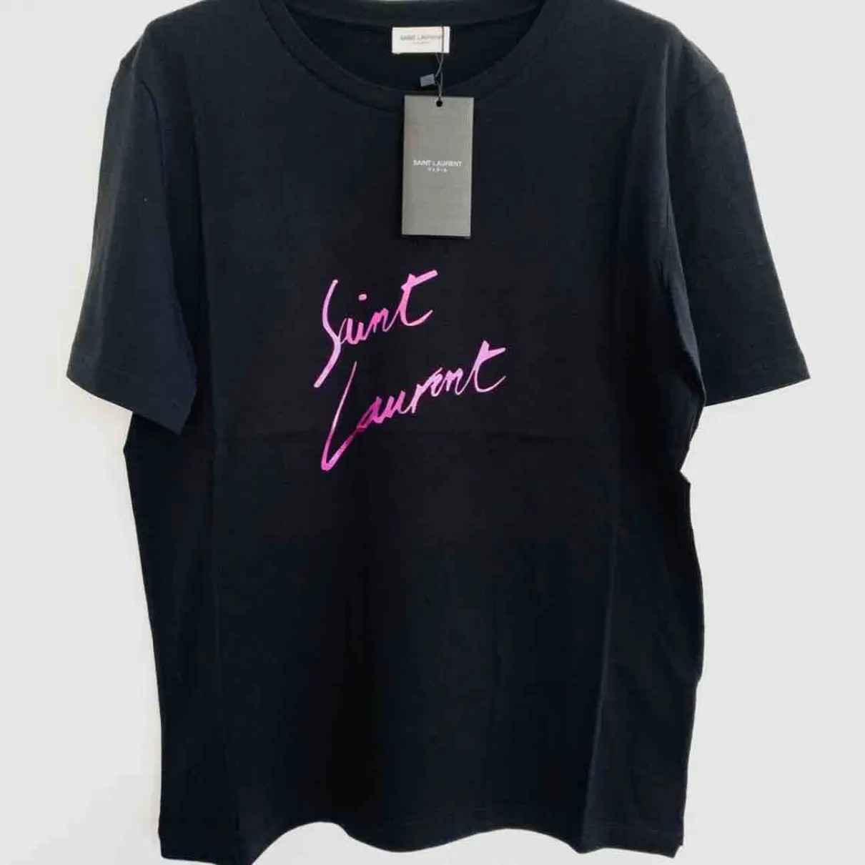 Buy Saint Laurent Black Cotton T-shirt online