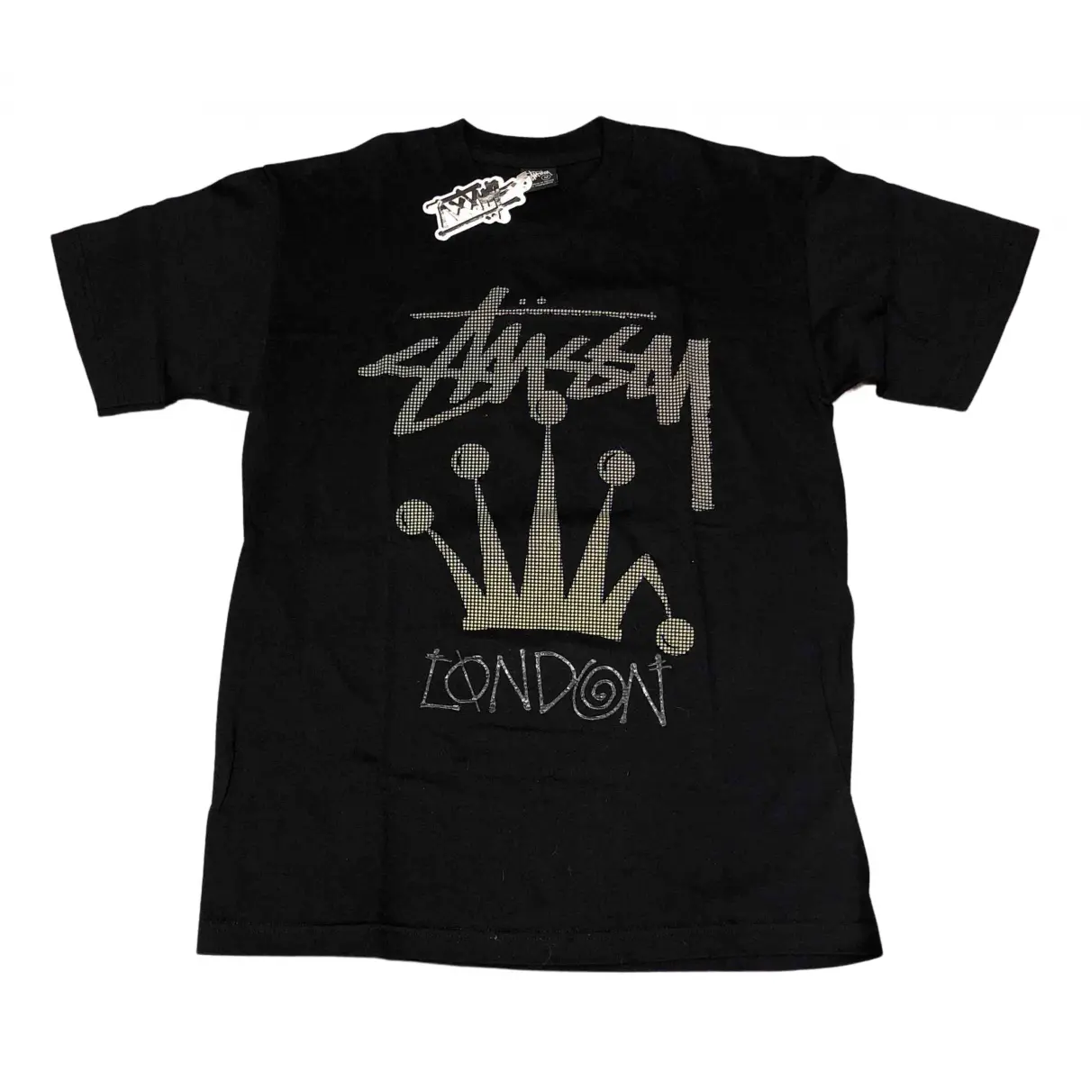 Black Cotton T-shirt Stussy