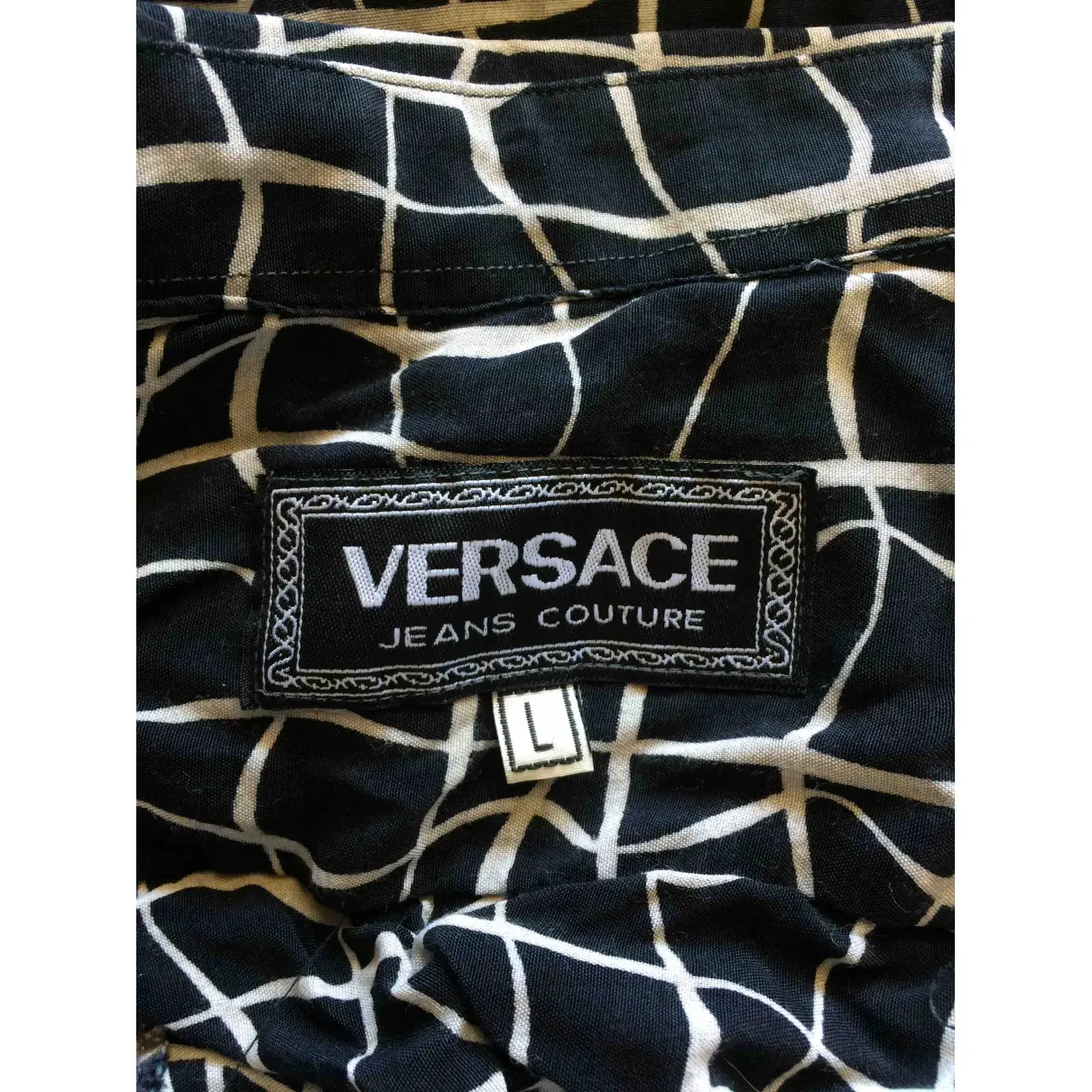 Black Cotton Top Versace - Vintage