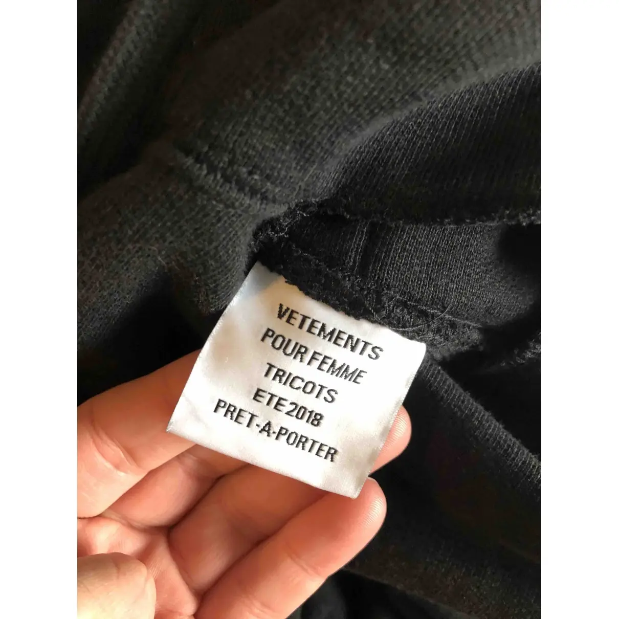 Black Cotton Knitwear Vetements