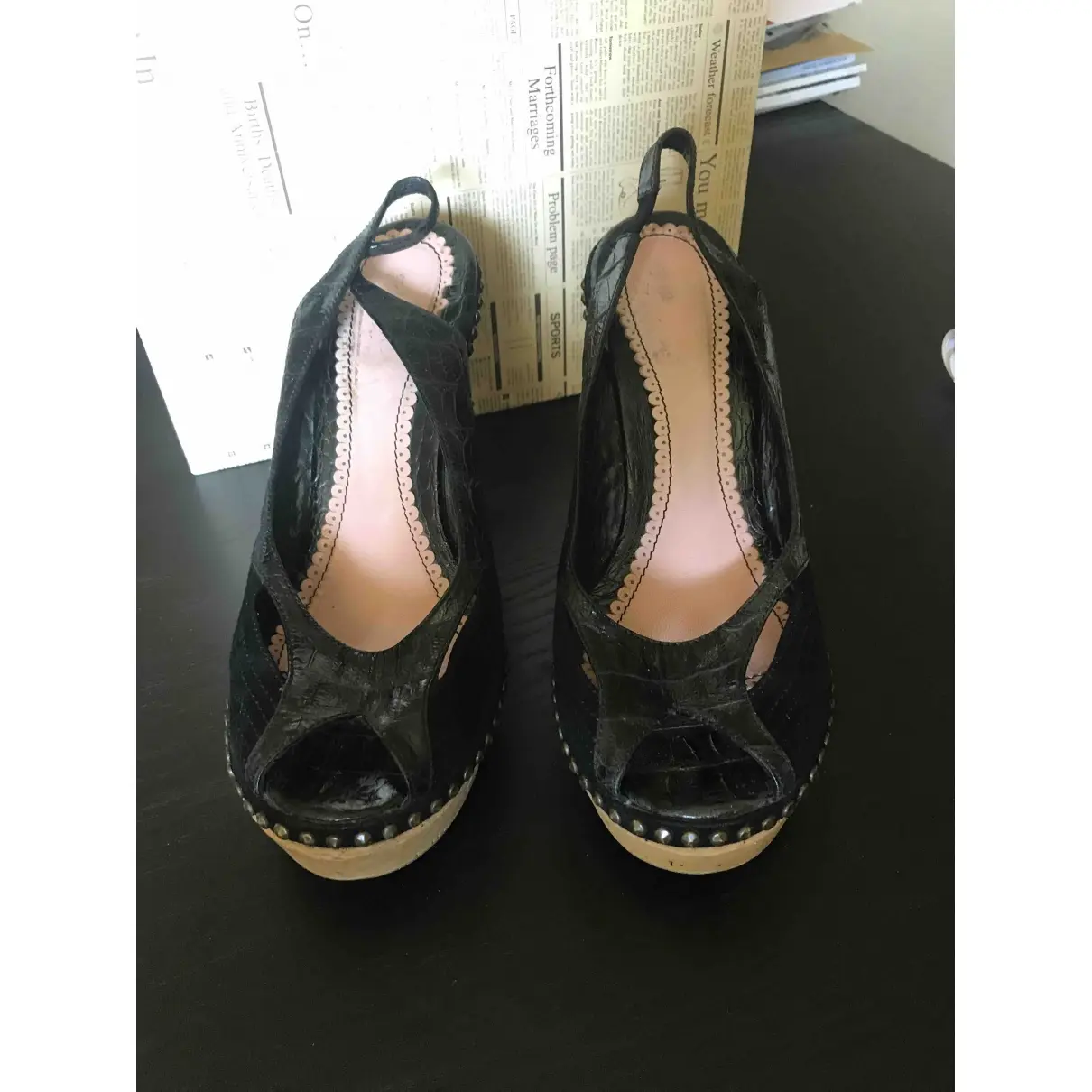 John Galliano Crocodile heels for sale - Vintage