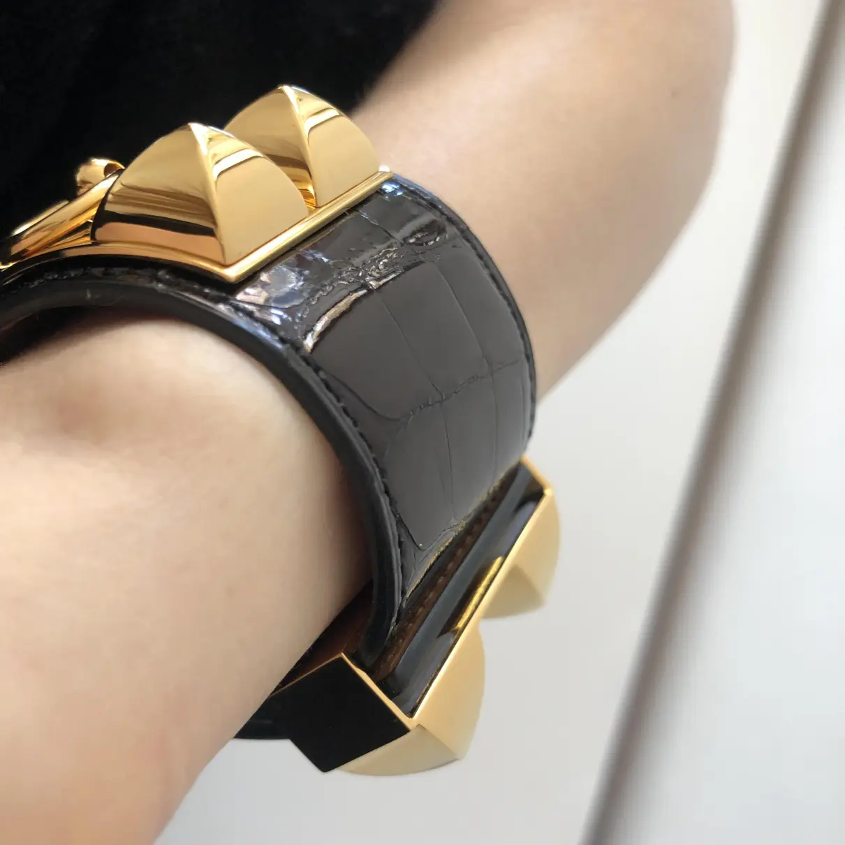 Collier de chien exotic leathers bracelet Hermès