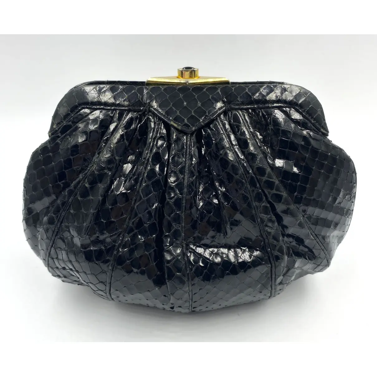 Exotic leathers clutch bag Judith Leiber