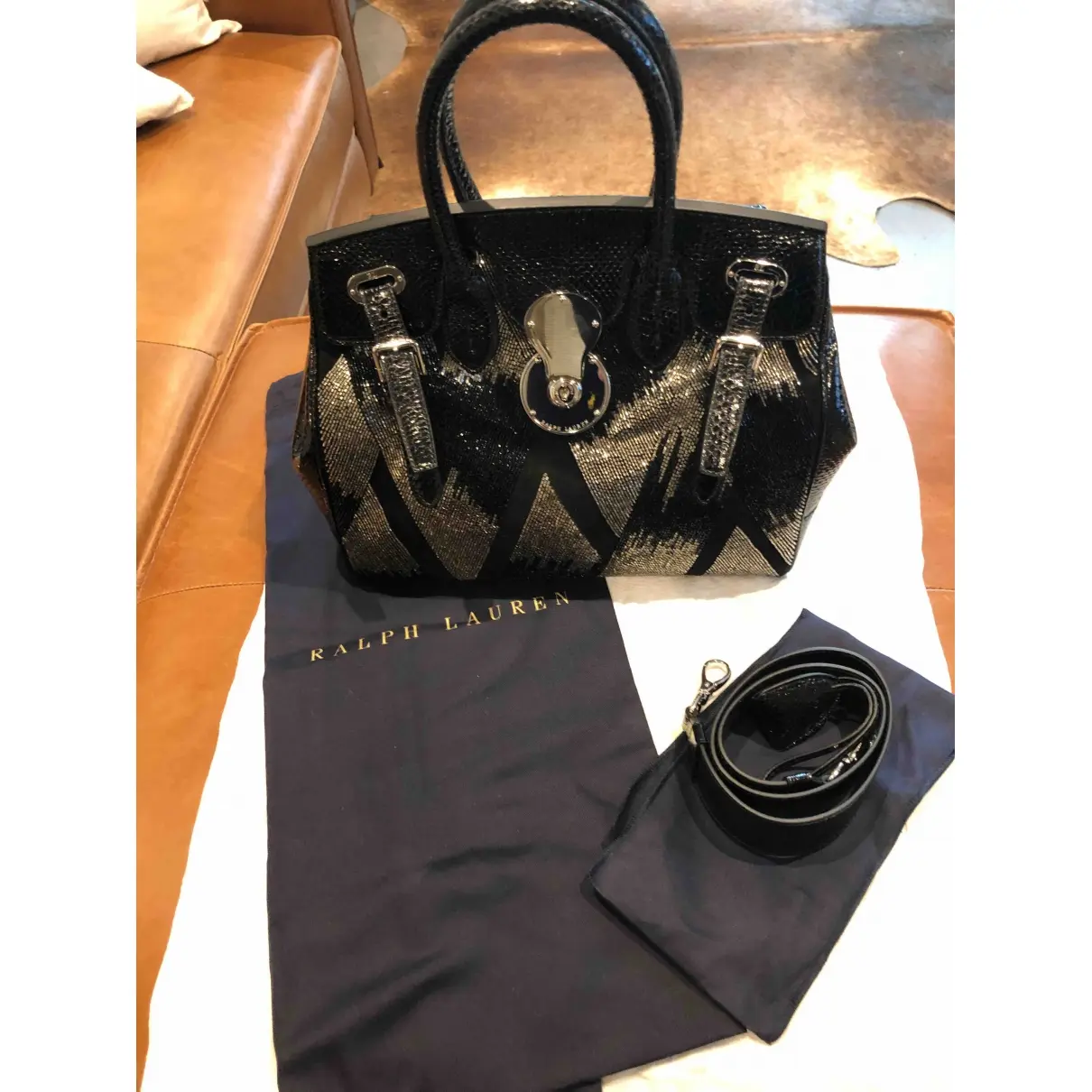 Ricky33 exotic leathers handbag Ralph Lauren Collection