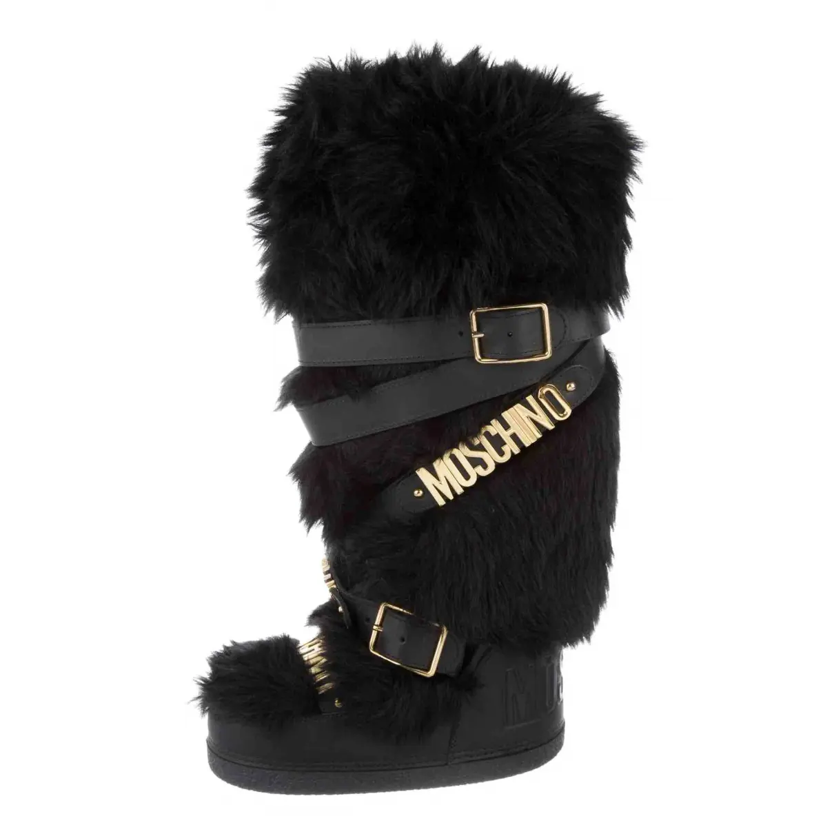 Faux fur snow boots Moschino