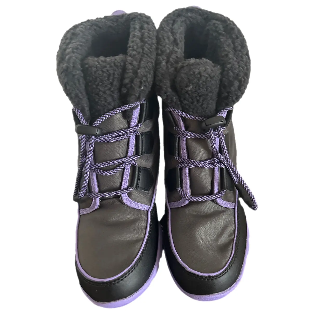 Faux fur snow boots