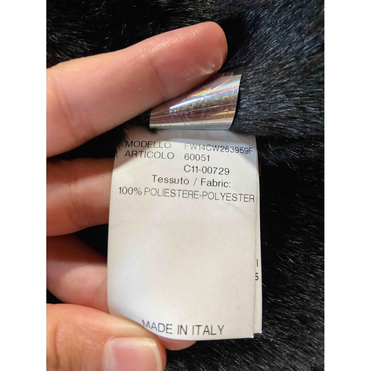 Buy Philipp Plein Black Fur Coat online