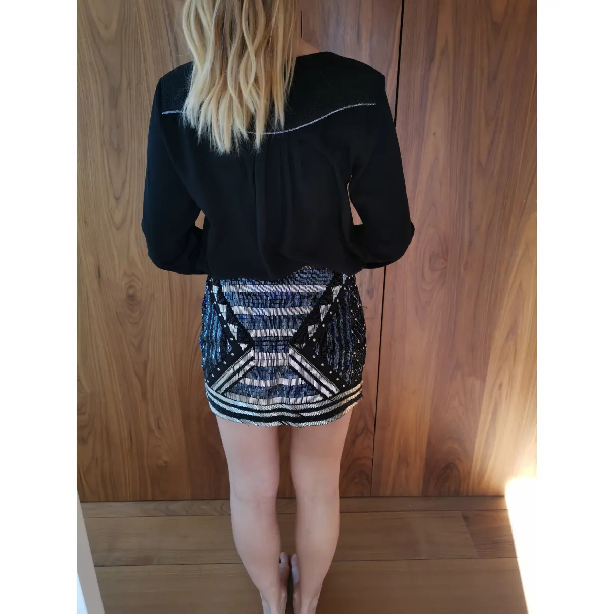 Buy Ba&sh Glitter mid-length skirt online
