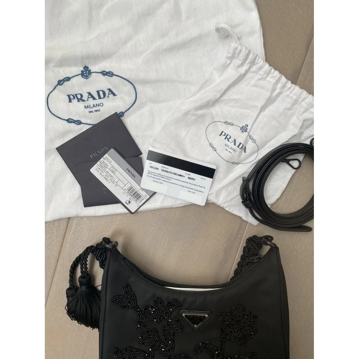 Buy Prada Re-edition glitter crossbody bag online