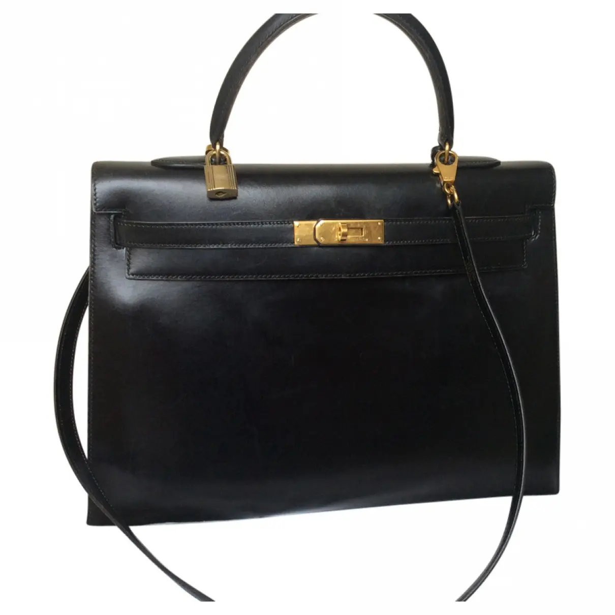 Kelly handbag in leather Hermès - Vintage