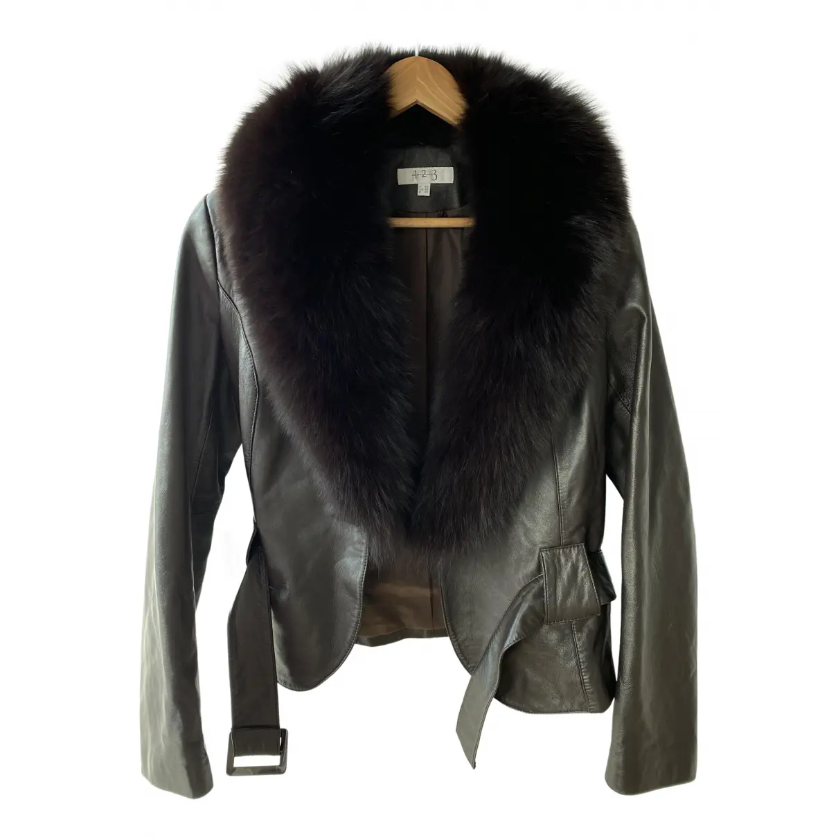 Leather short vest Maison 123