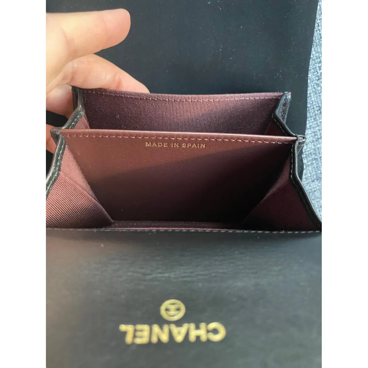 2.55 leather card wallet Chanel