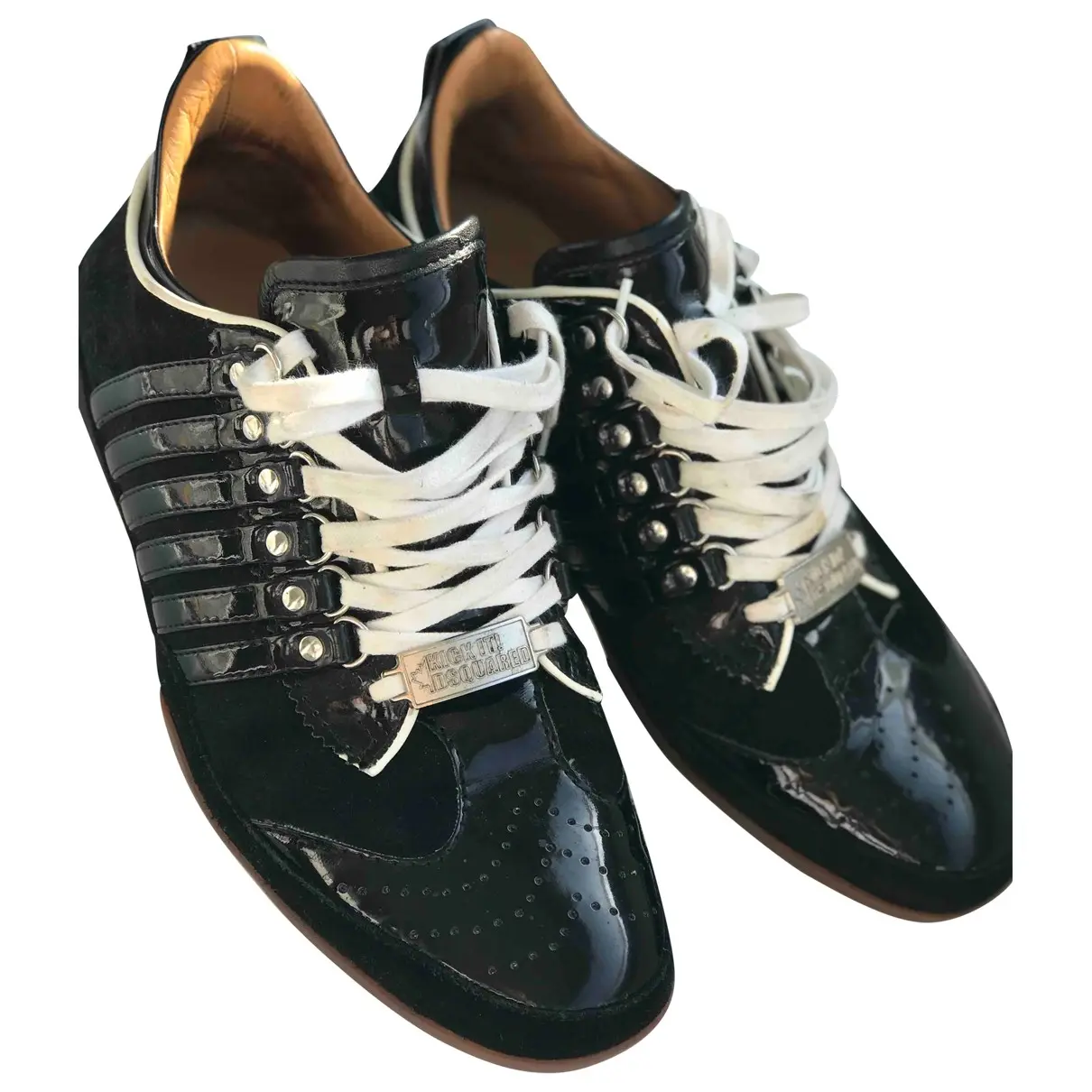 Dsquared2 551 leather low trainers for sale