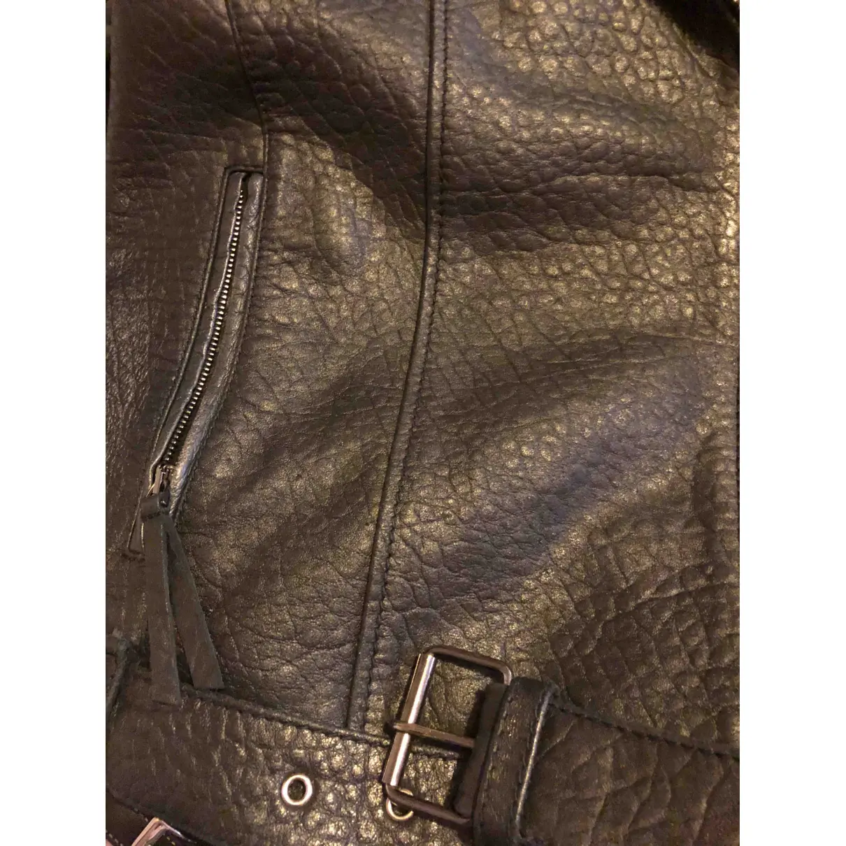 Buy 7 For All Mankind Leather biker jacket online