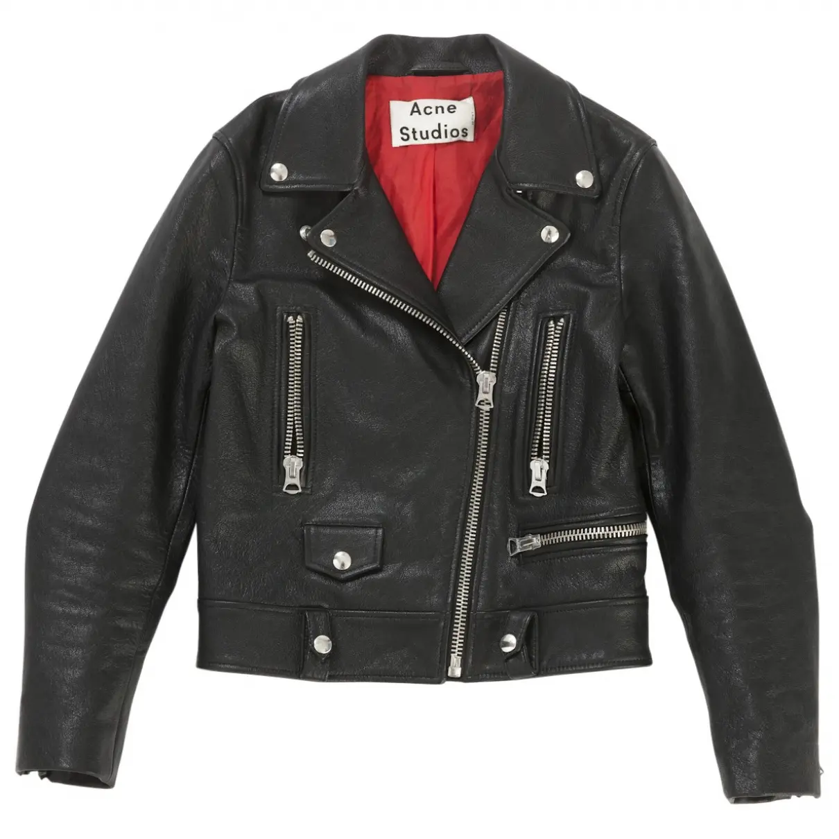 Black Leather Jacket Acne Studios