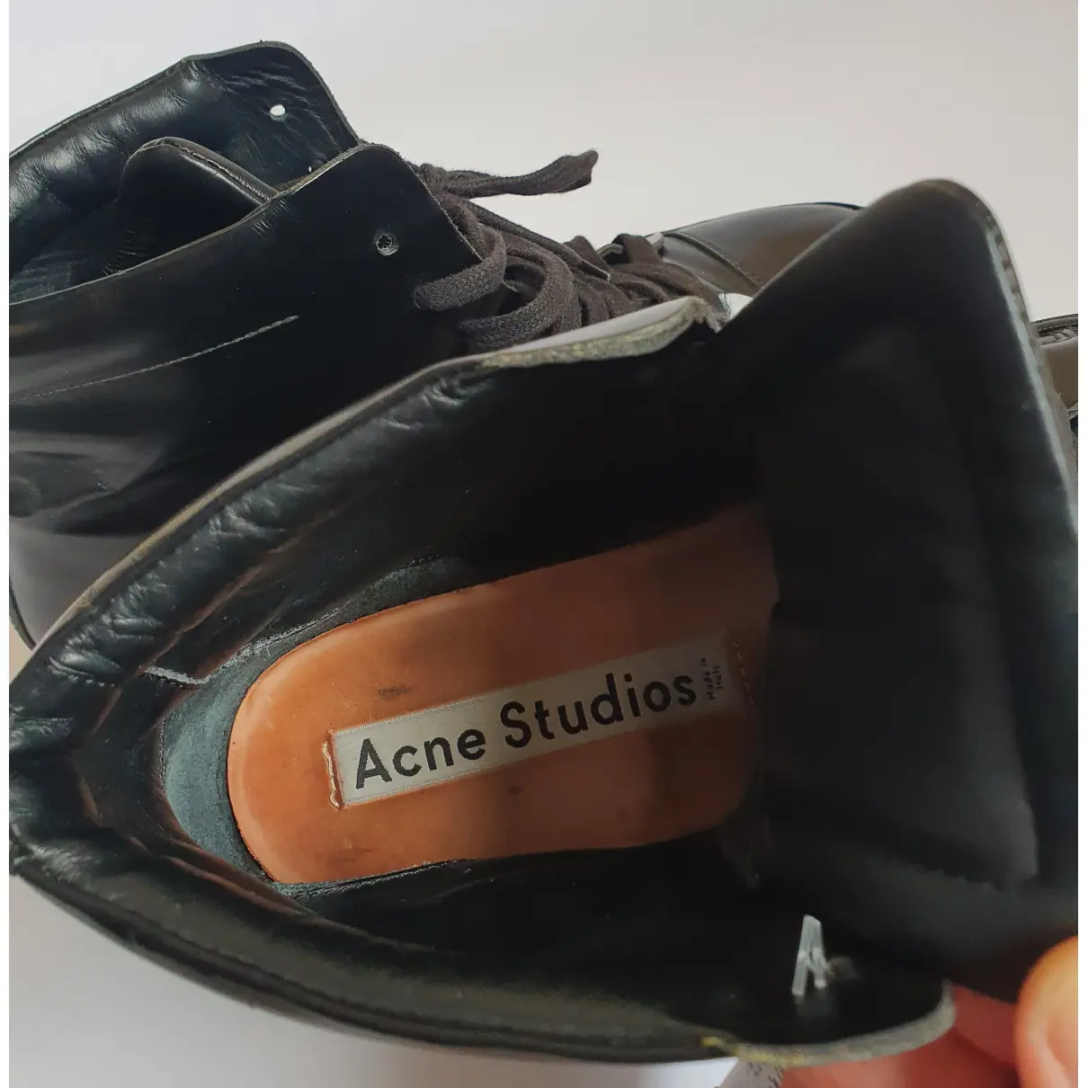 Leather high trainers Acne Studios