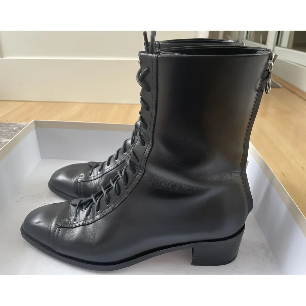Buy Aeyde Leather lace up boots online