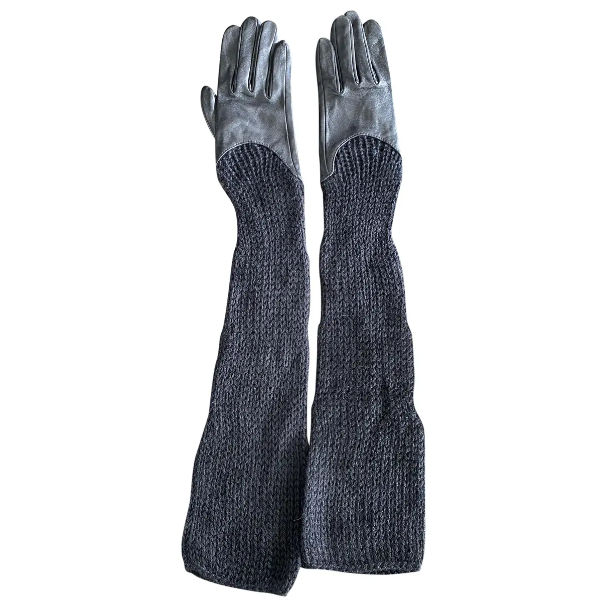 Leather long gloves Agnelle