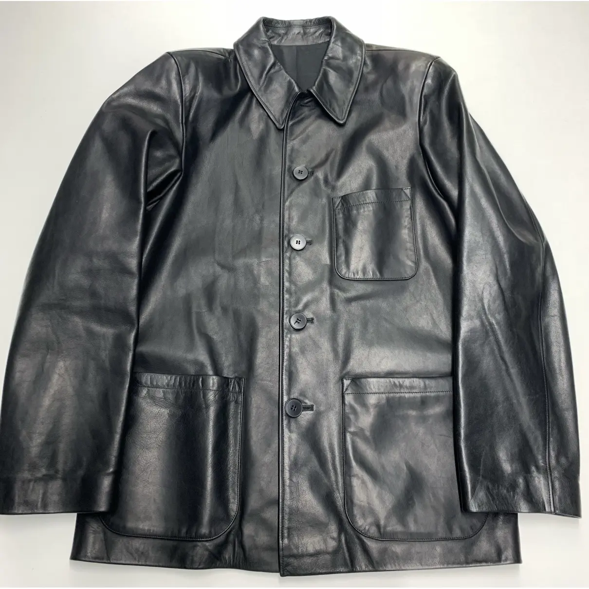 Leather coat Agnès B. - Vintage