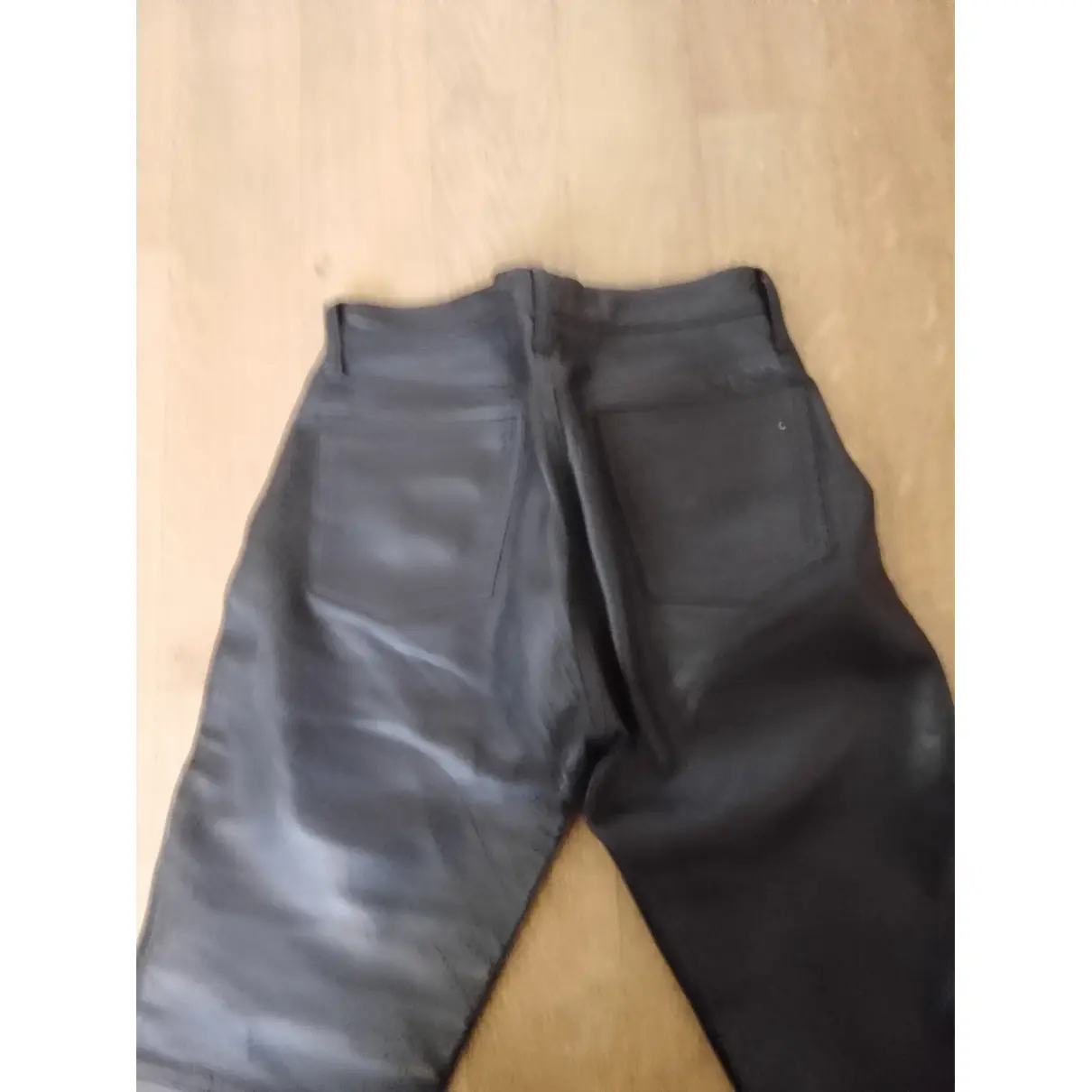Buy Agnès B. Leather slim pants online