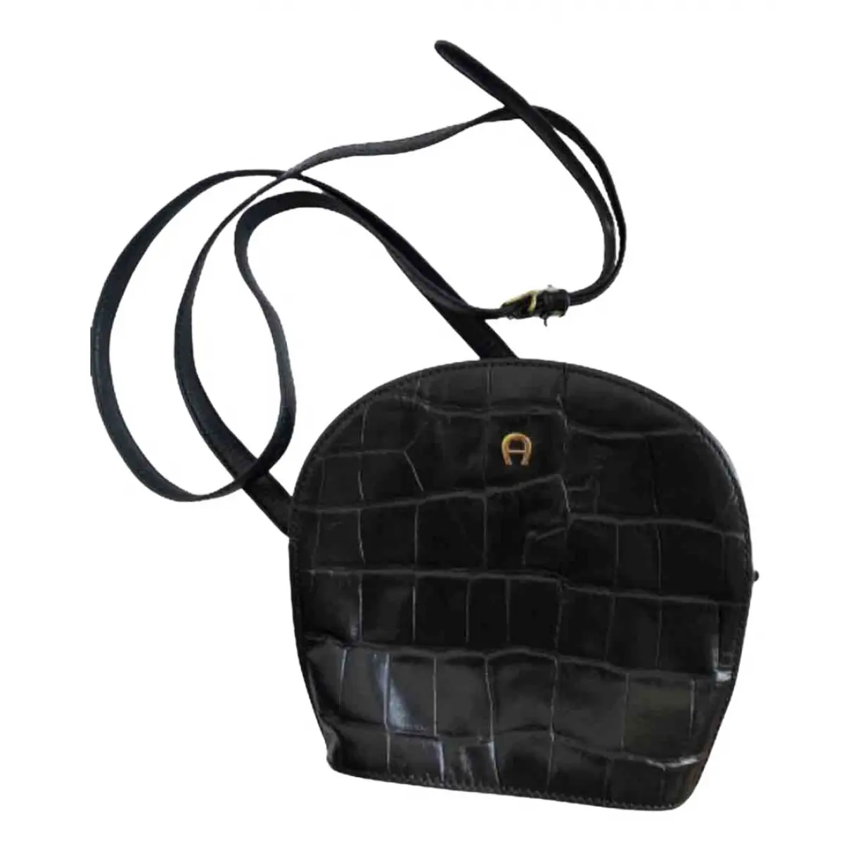 Black Leather Handbag Aigner