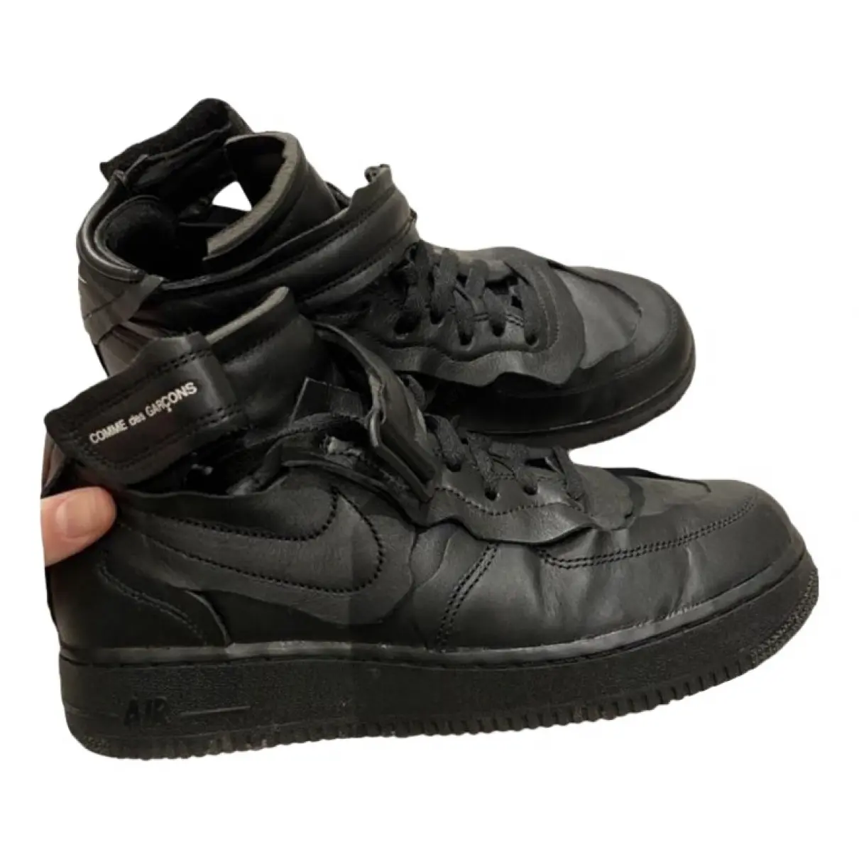 Buy Nike x Comme Des Garçons Air Force 1 leather trainers online