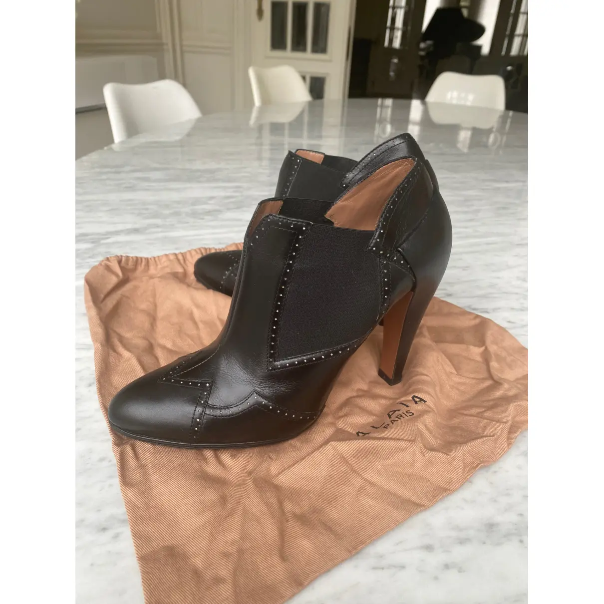 Buy Alaïa Leather ankle boots online
