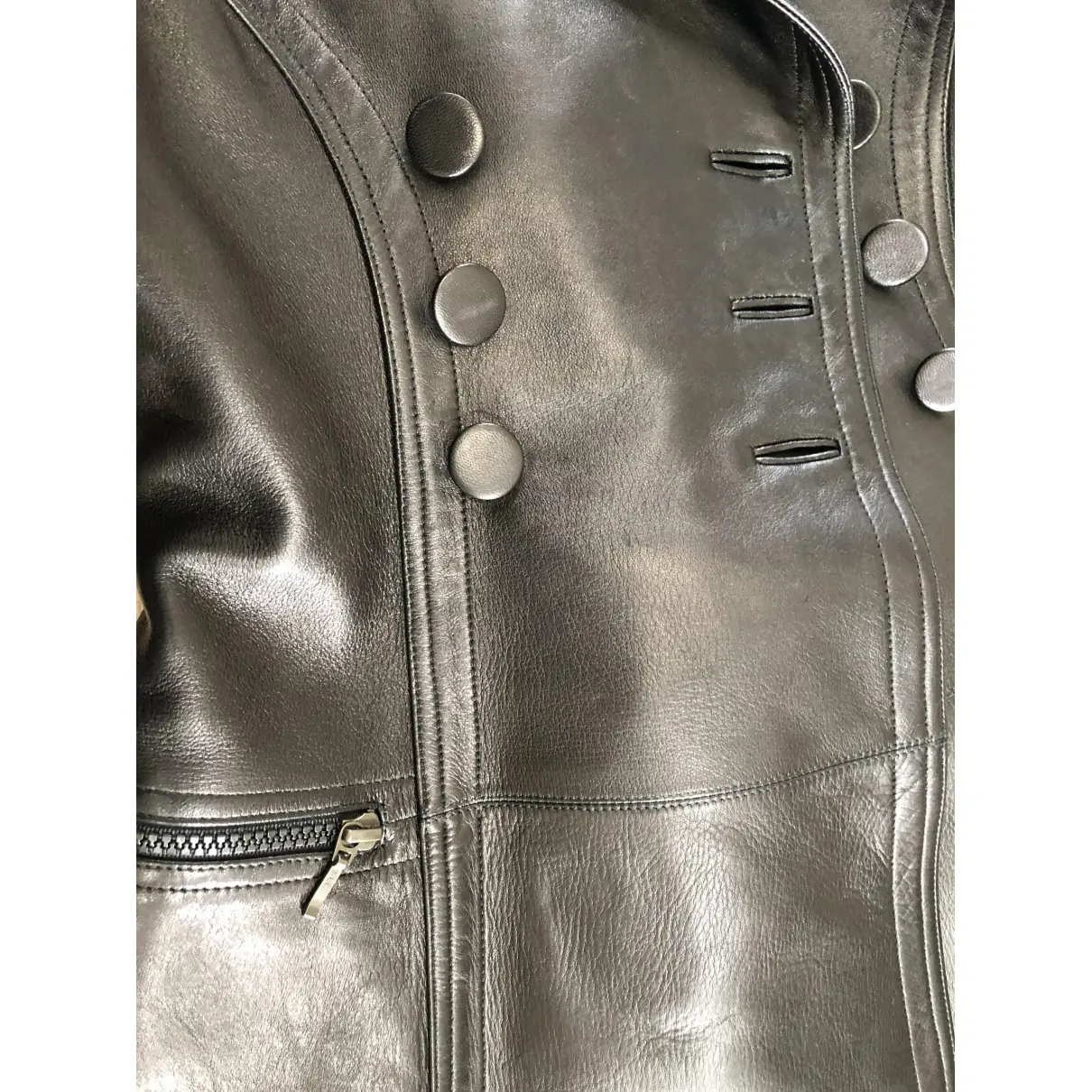 Leather trench coat Alaïa