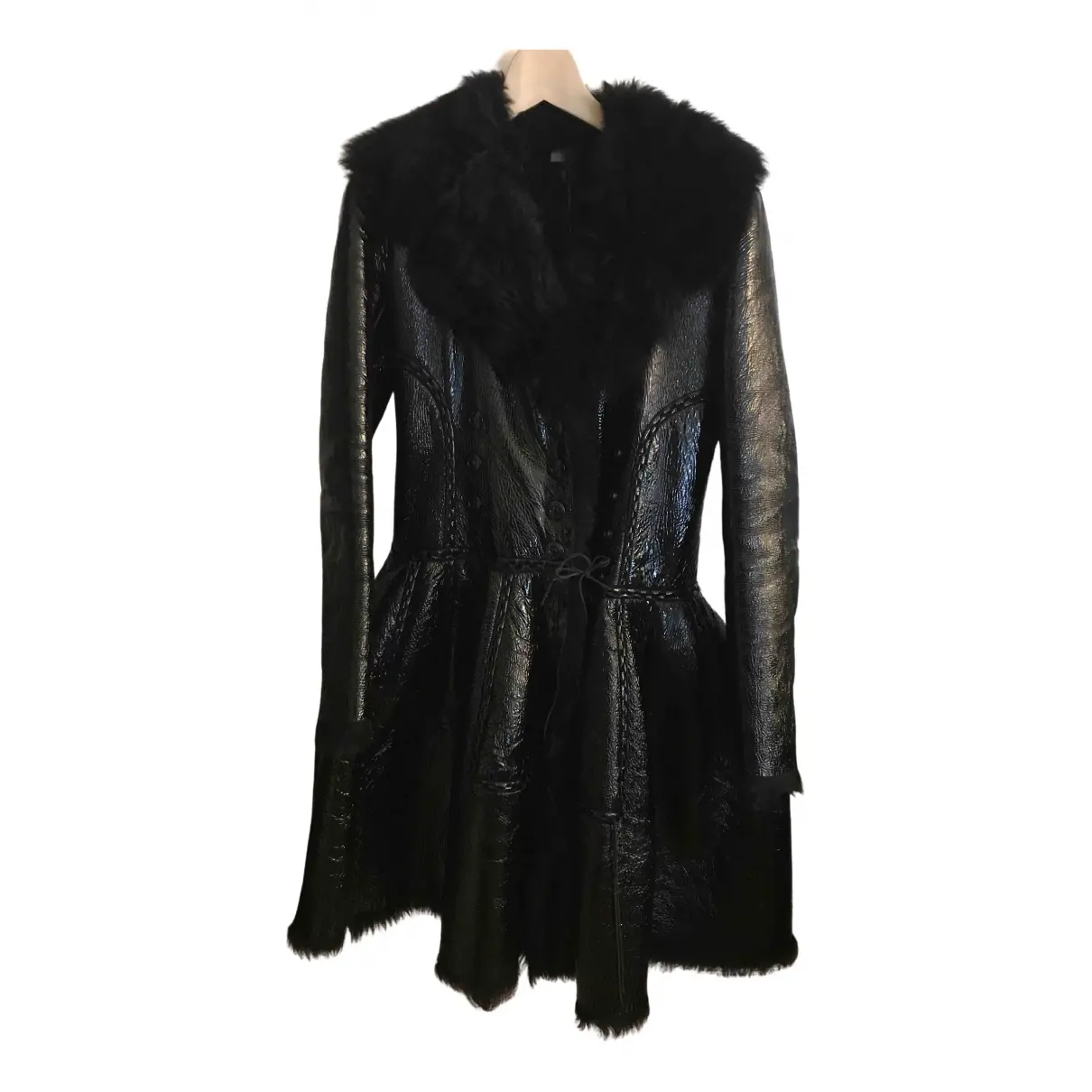 Leather coat Alaïa