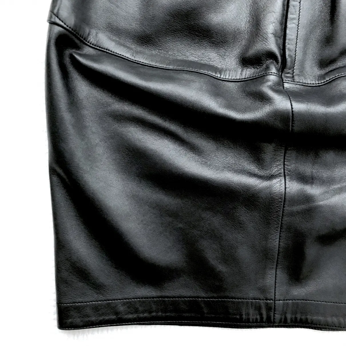 Leather mini skirt Alaïa - Vintage