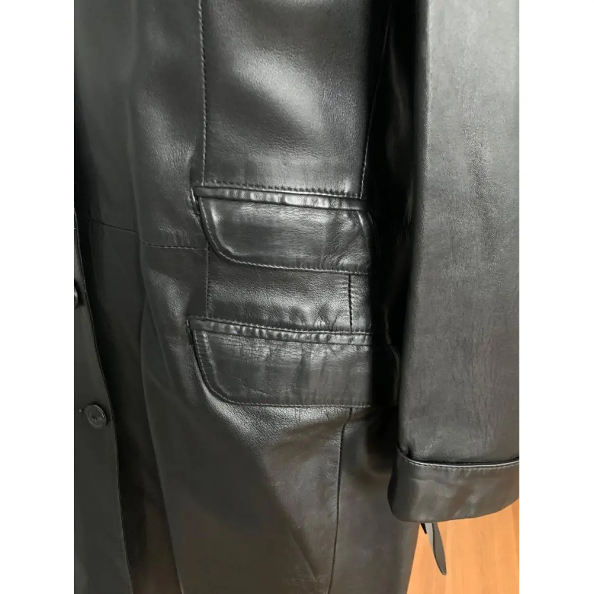 Leather coat Alberto Biani - Vintage