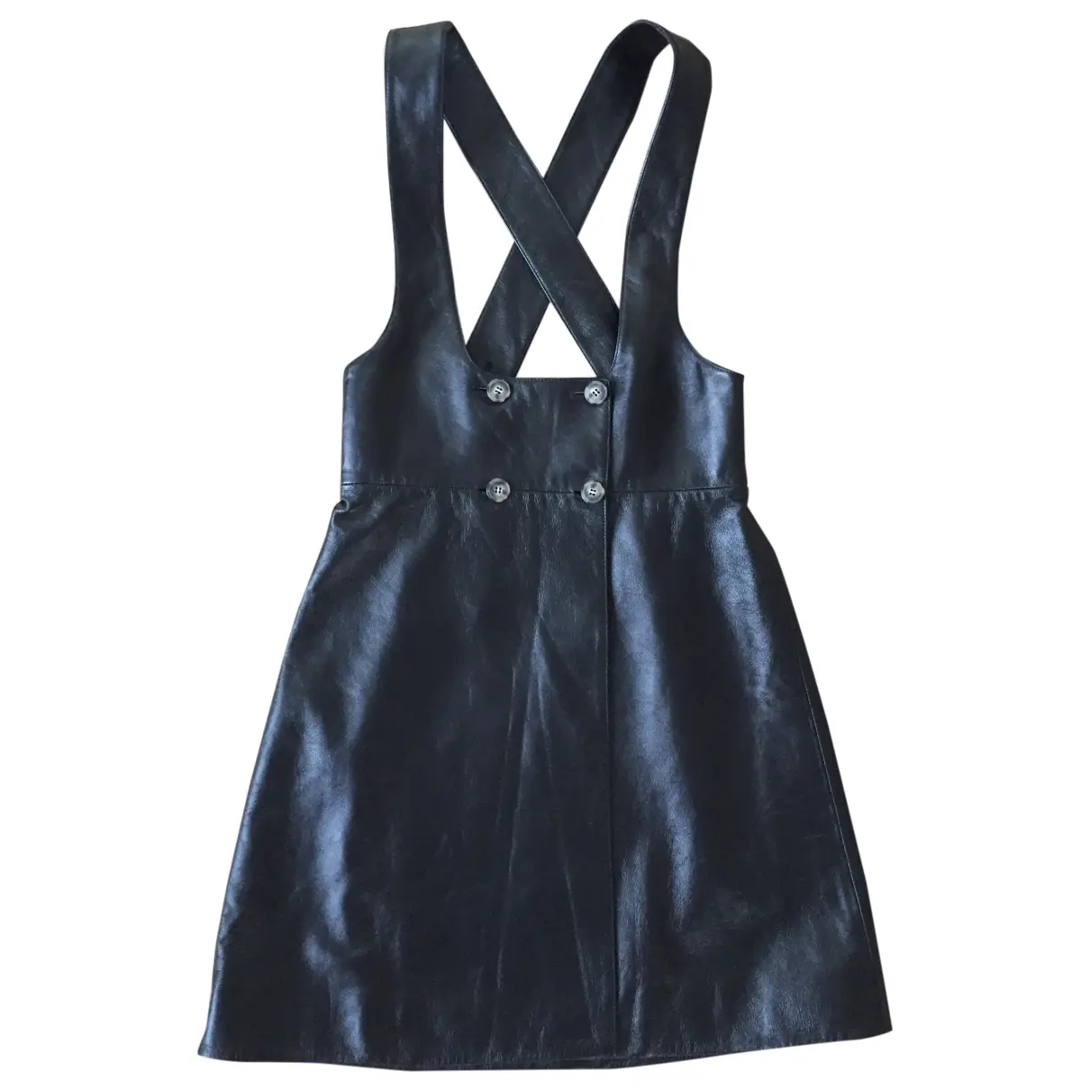 Leather mini dress Alexa Chung