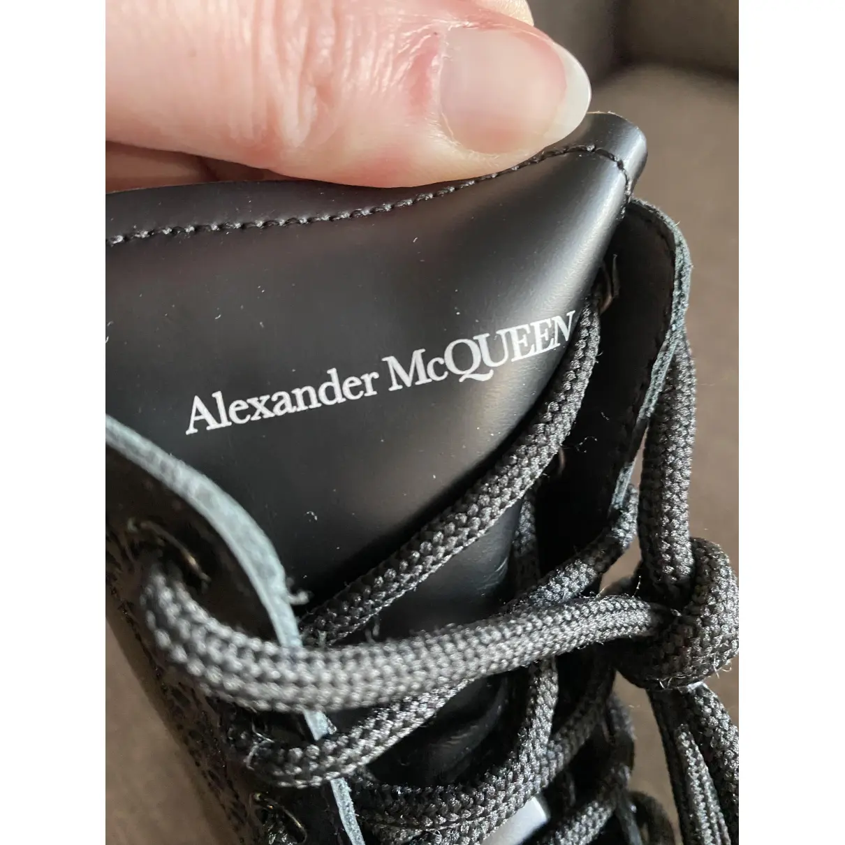 Leather lace up boots Alexander McQueen