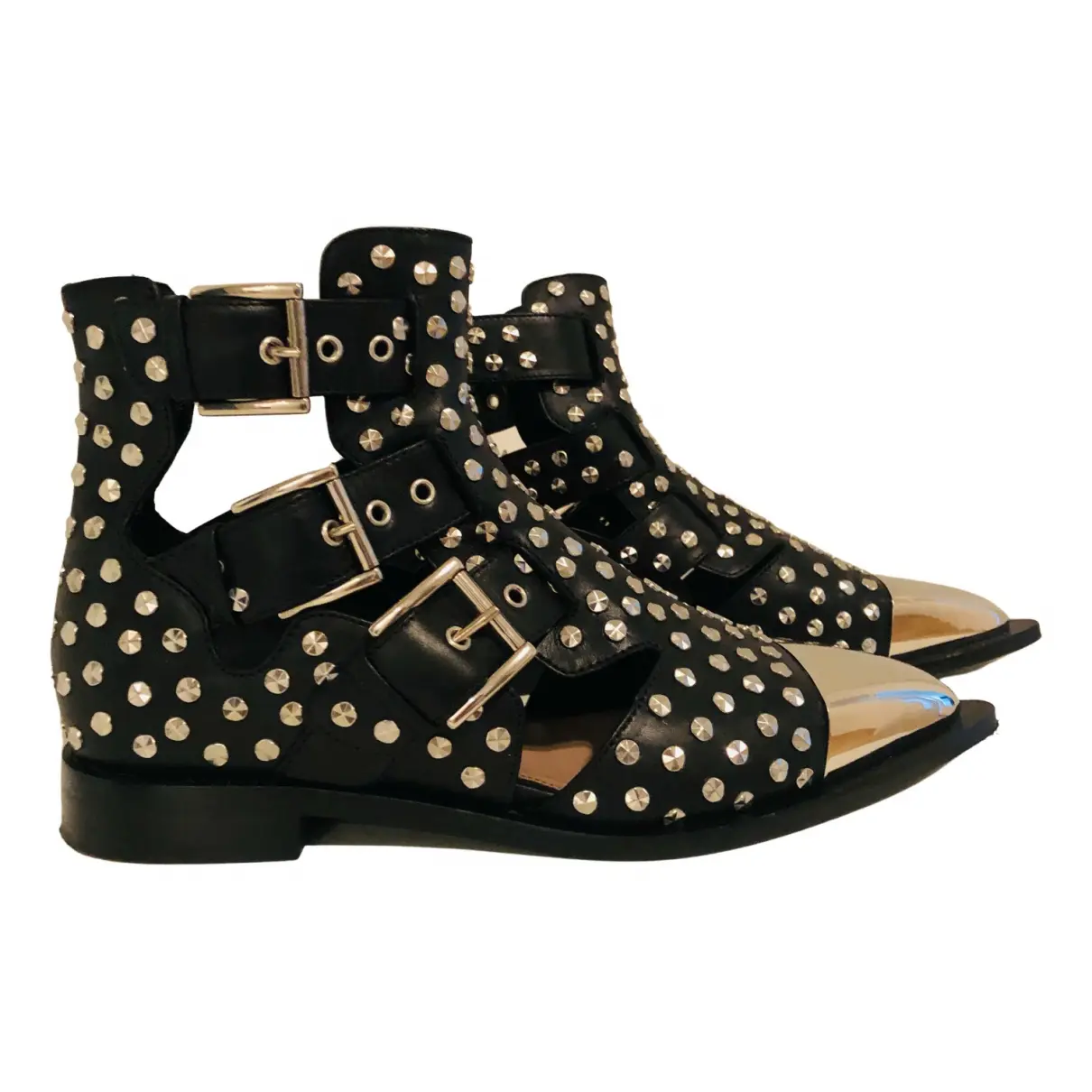 Leather buckled boots Alexander McQueen