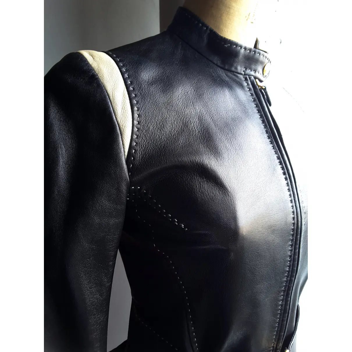 Leather biker jacket Alexander McQueen