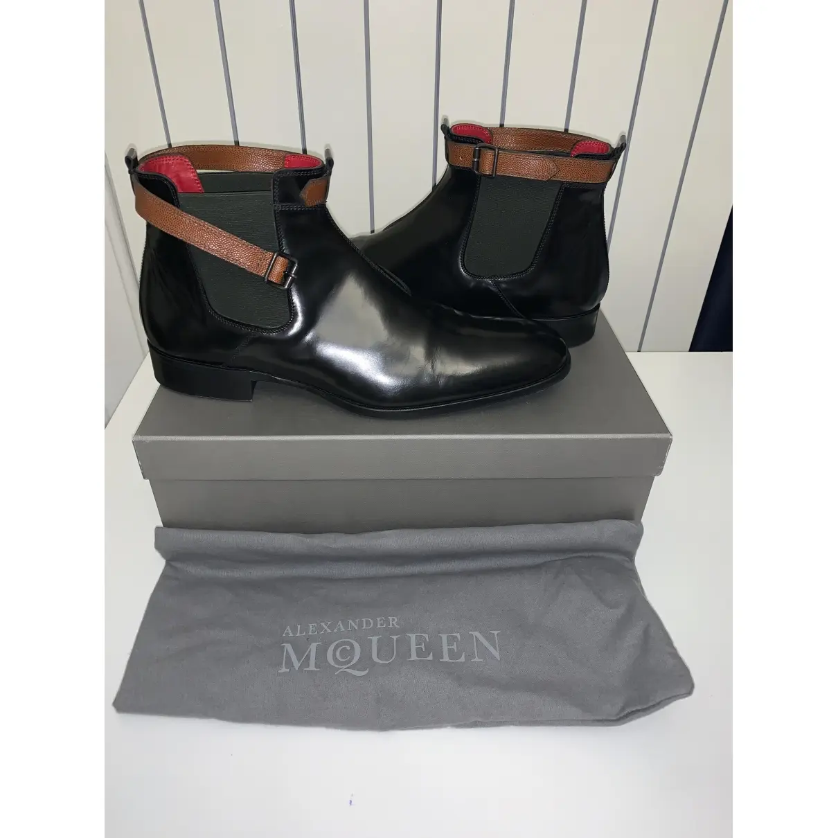 Leather boots Alexander McQueen