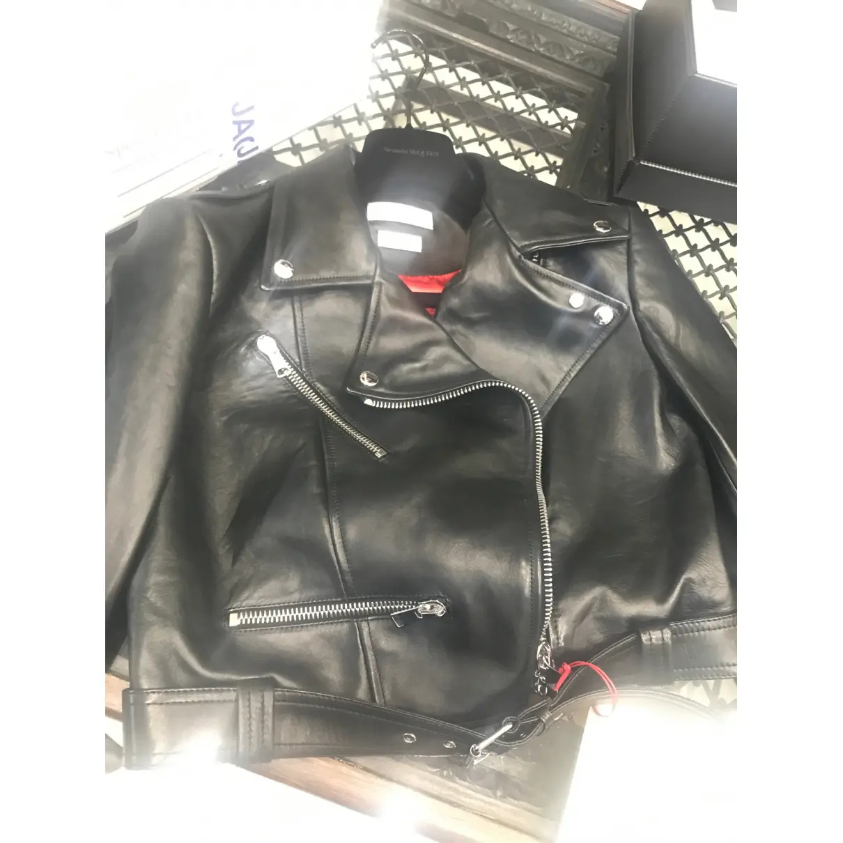 Leather short vest Alexander McQueen