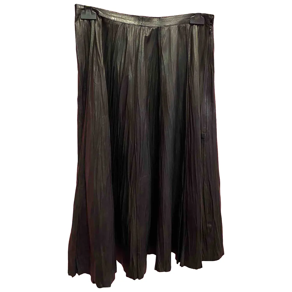 Leather mid-length skirt Alexander McQueen