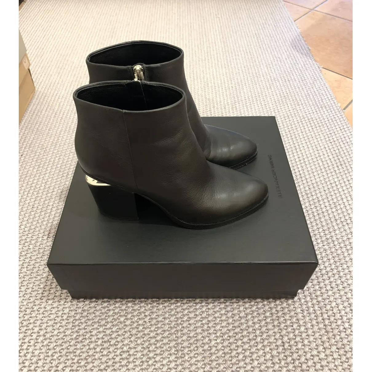 Buy Alexander Wang Leather ankle boots online