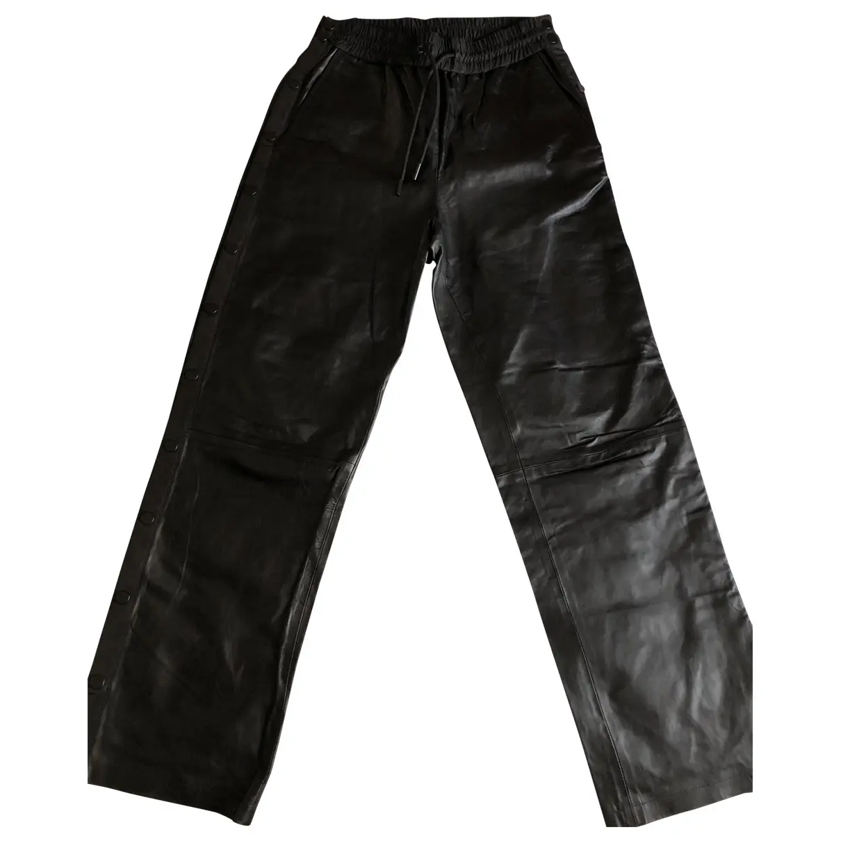 Leather straight pants Alexander Wang Pour H&M
