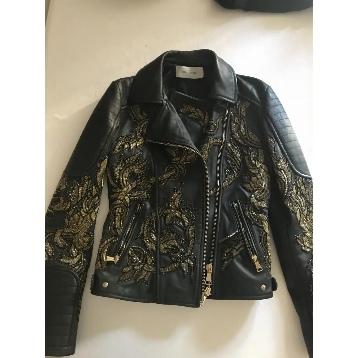Amen Italy Leather biker jacket for sale