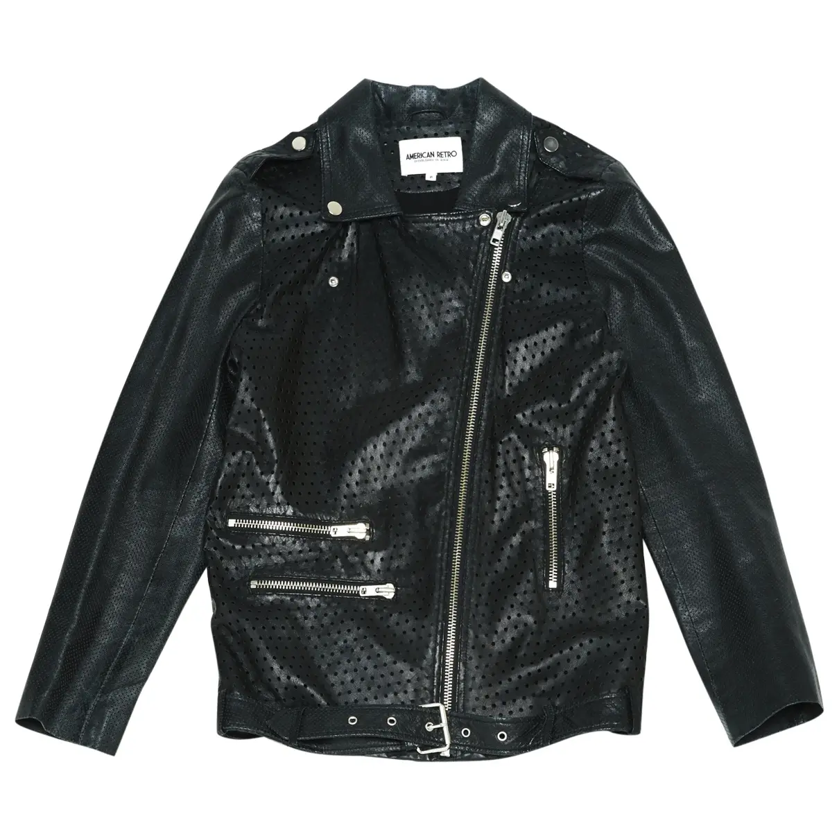 Leather jacket American Retro