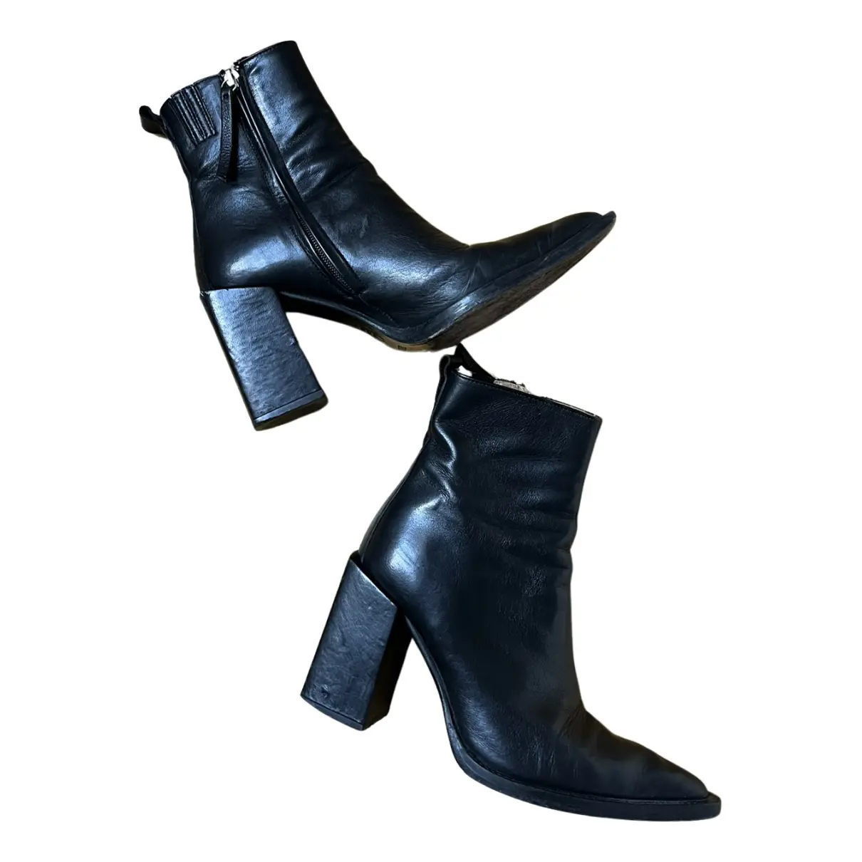 Leather ankle boots Ami