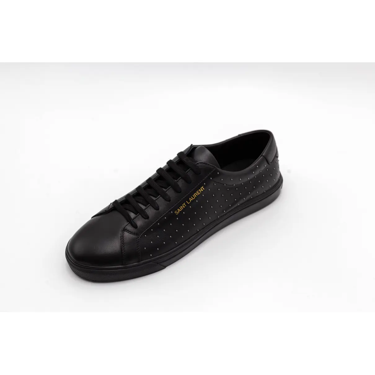 Buy Saint Laurent Andy leather low trainers online