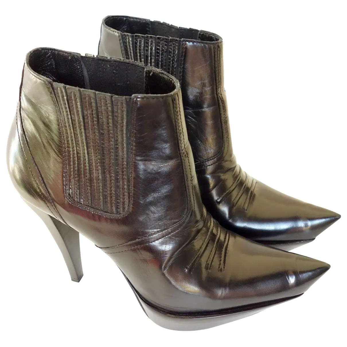 Black Leather Ankle boots Balenciaga