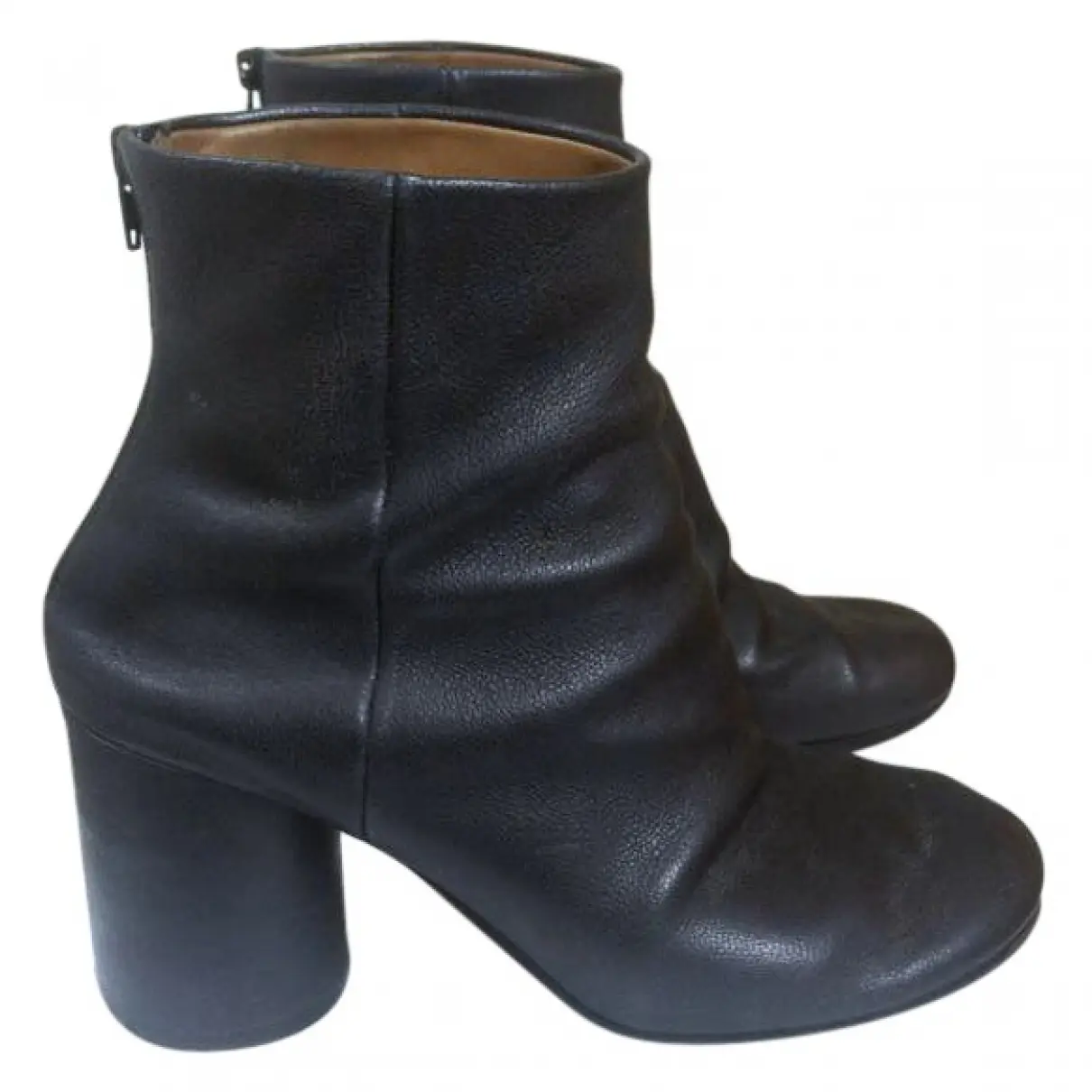 Black Leather Ankle boots Maison Martin Margiela