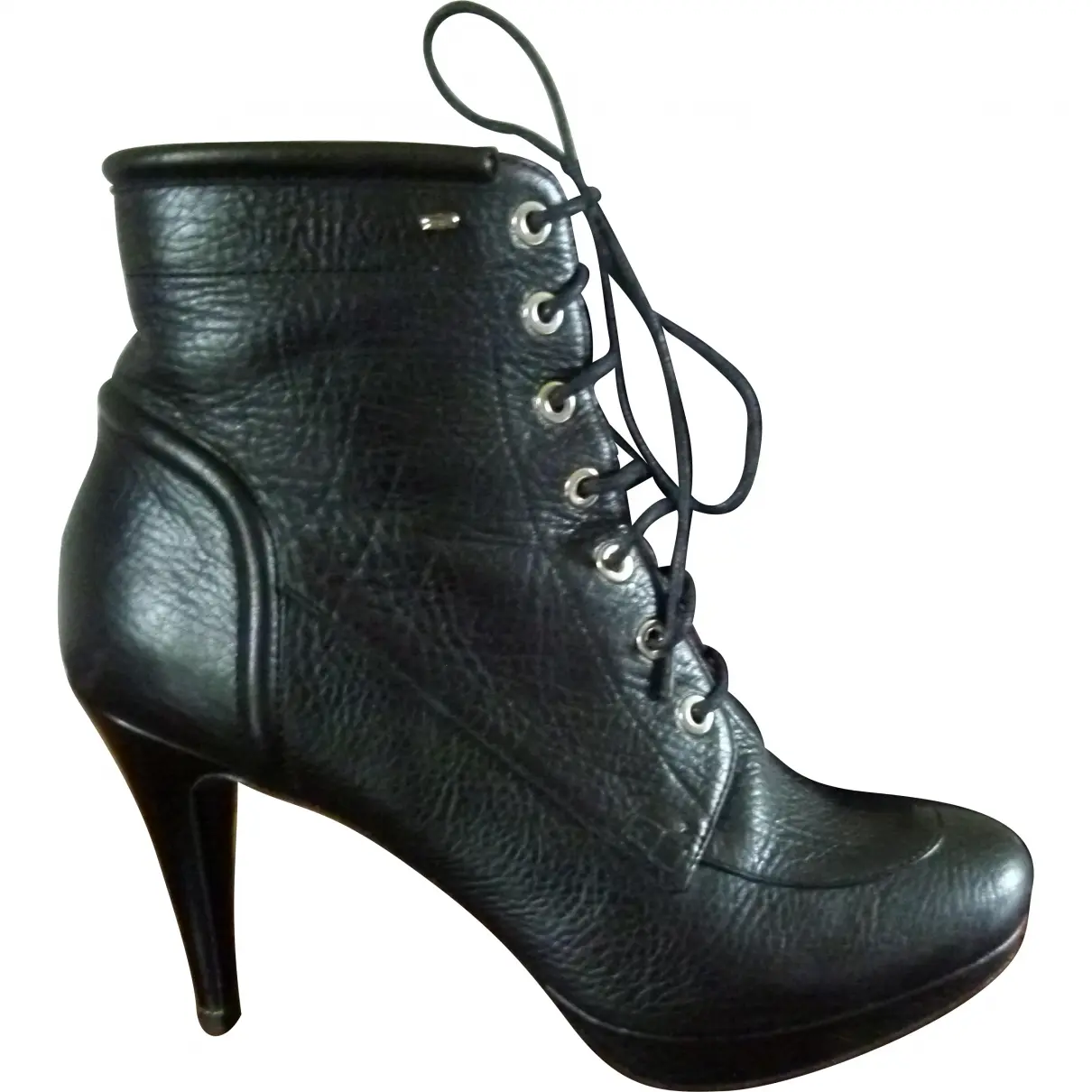 Black Leather Ankle boots Max Mara