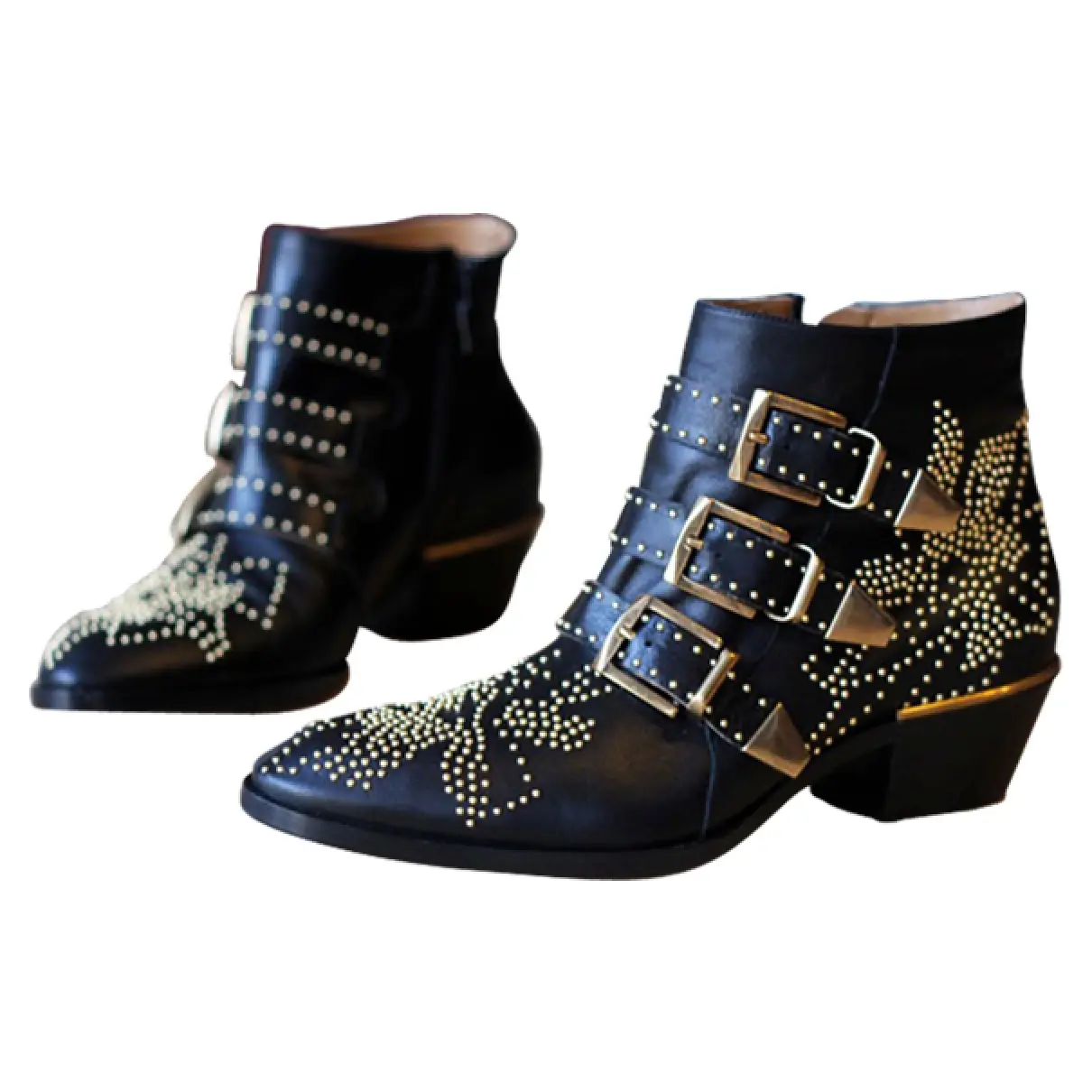 Black Leather Ankle boots Susanna Chloé