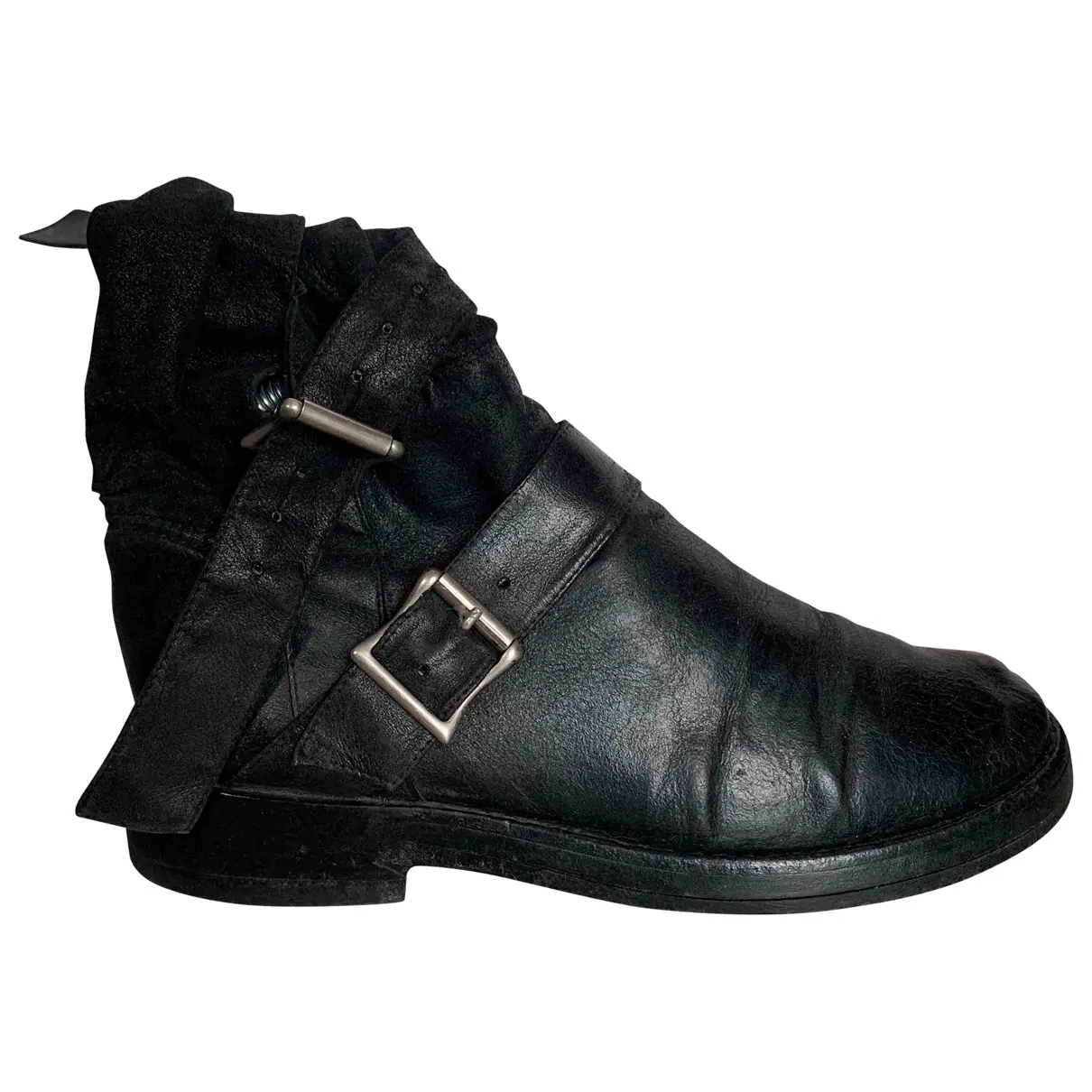 Ann Demeulemeester Leather biker boots for sale