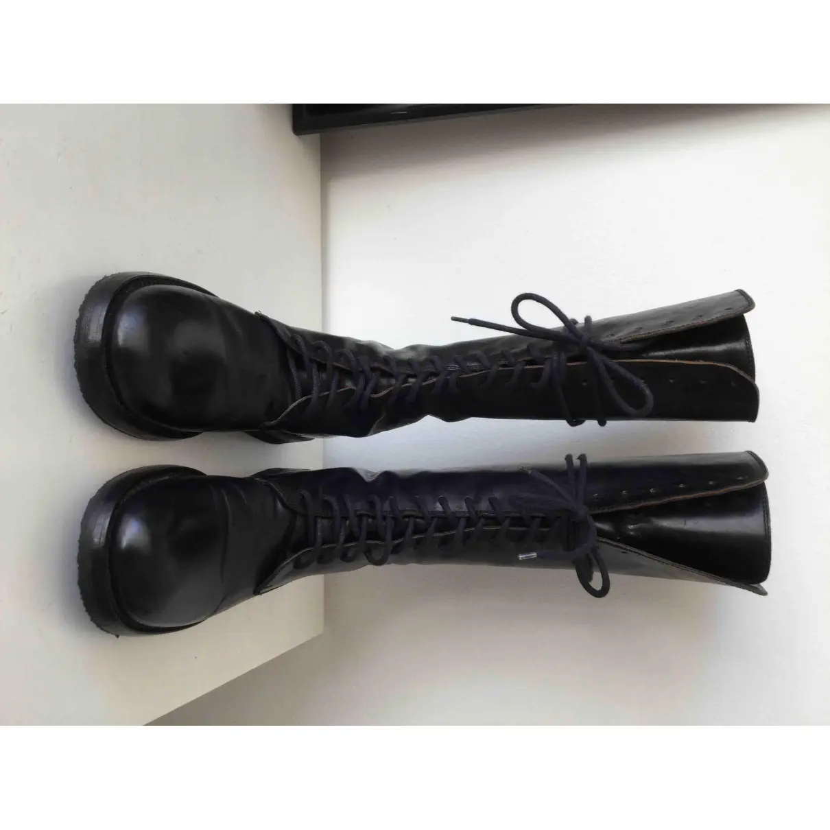 Buy Ann Demeulemeester Leather riding boots online